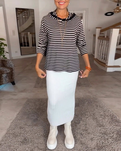 Striped Knit Sweater