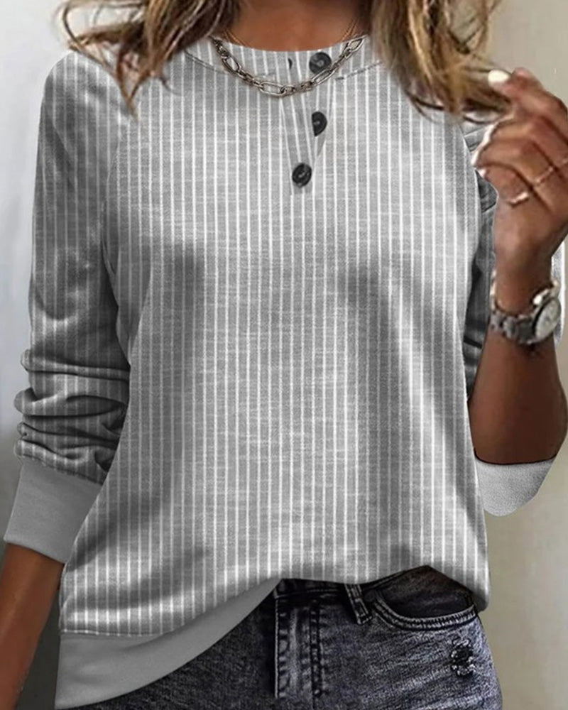 Striped Crew Neck Sweater