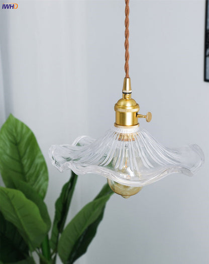 Nordic LED Pendant Light | Vibrant Glass and Copper Fixture for Bedroom, Living Room, and Bar