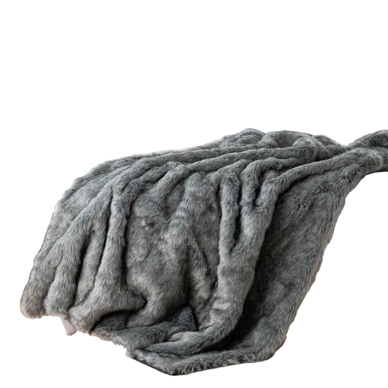 Plush Finish Luxury Faux Fur Throw Blanket