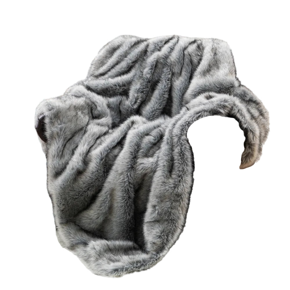 Plush Finish Luxury Faux Fur Throw Blanket