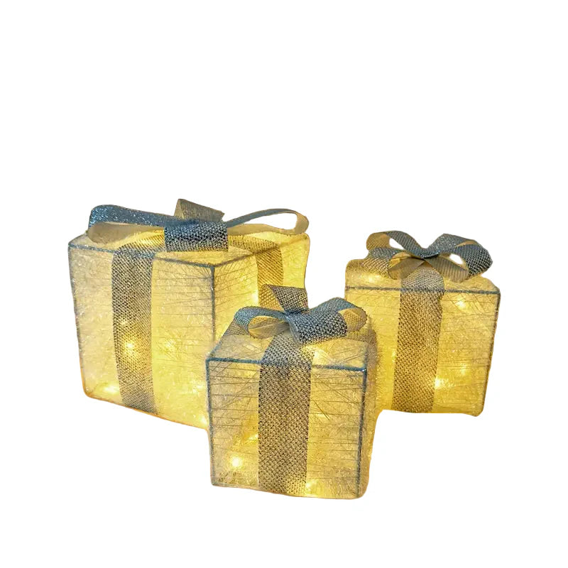Christmas Decorative Gift Box Set - 3 Stylish Boxes