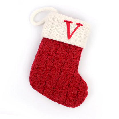 Personalized Christmas Patterned Socks with Embroidered Name