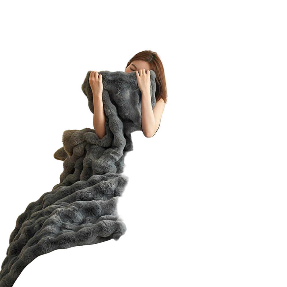 Velvet and Fleece Winter Cuddle Blanket