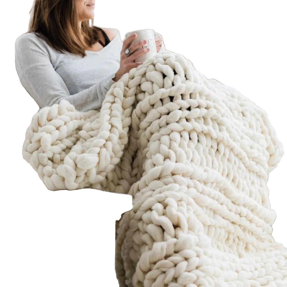 Thick Plush Yarn with Pattern for Quilts and Blankets - Ideal for Crafters