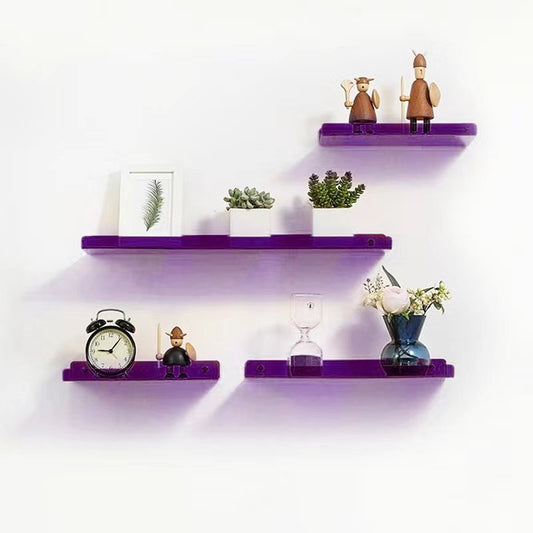 PrismShelf | Colorful Acrylic Floating Shelves for Wall-Mounted Storage in Home & Bathroom Decor