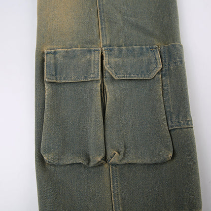 Jeanne | Women's Vintage-Inspired Distressed Cargo Jeans