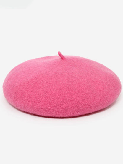 Chic Vintage Wool Beret for Fall and Winter