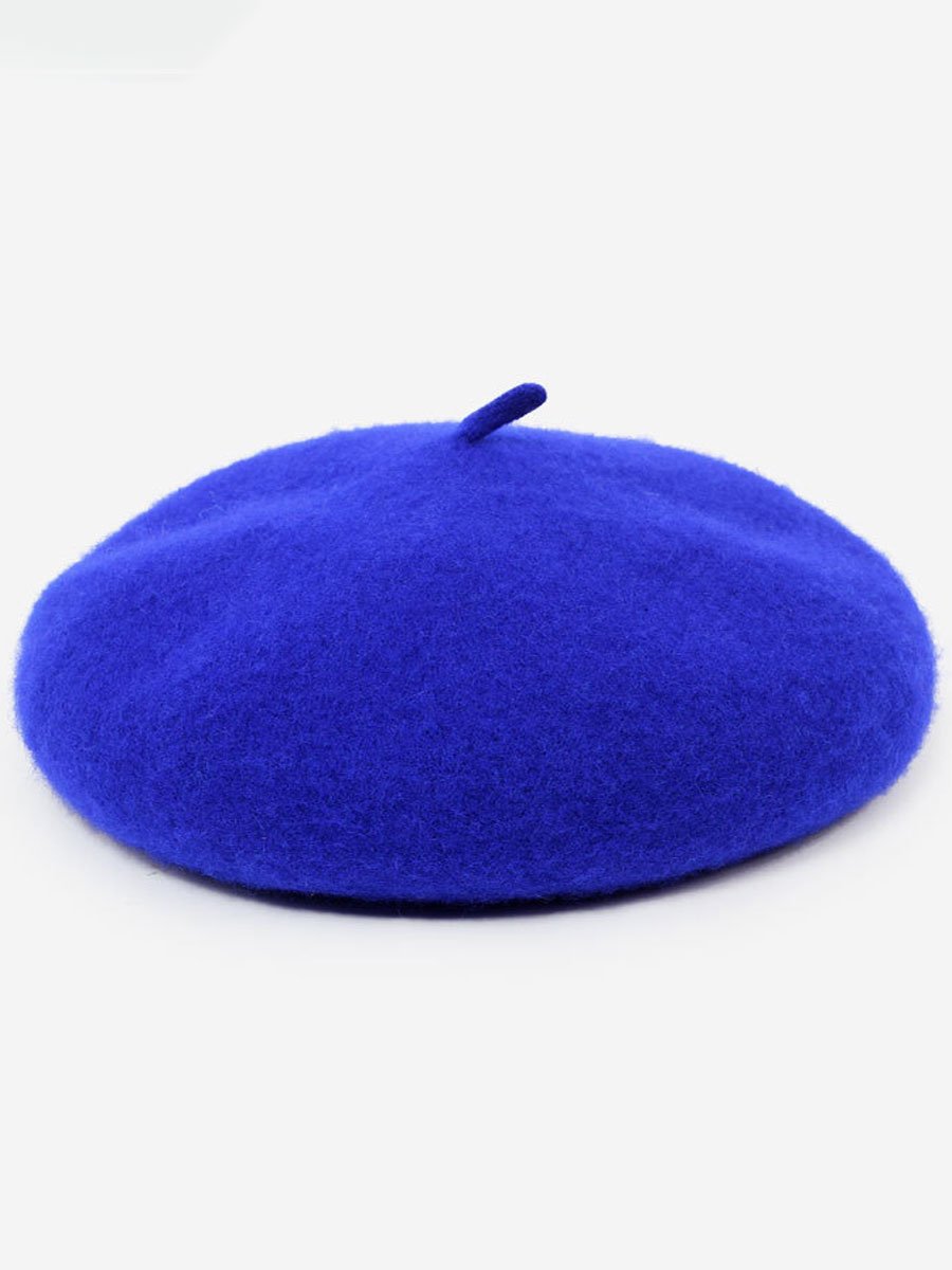 Chic Vintage Wool Beret for Fall and Winter