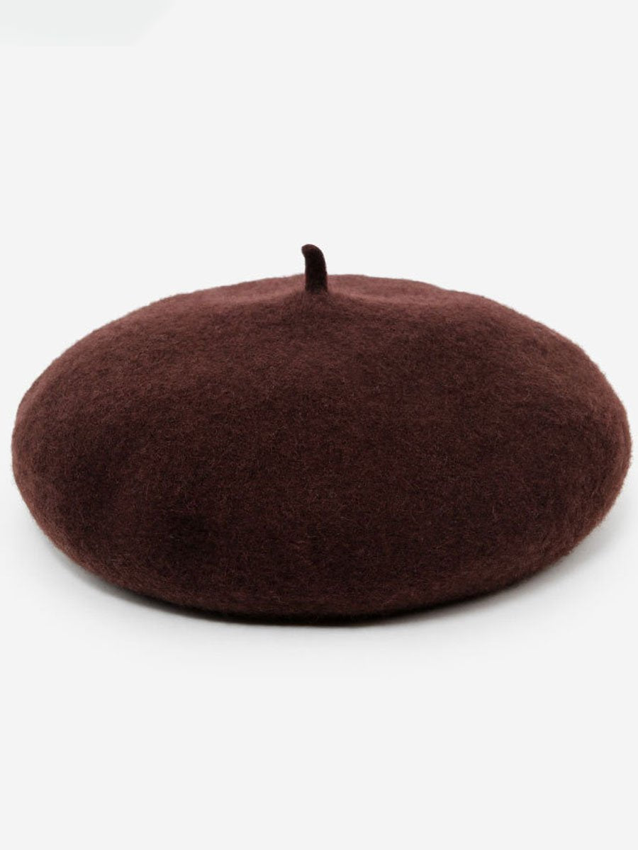 Chic Vintage Wool Beret for Fall and Winter