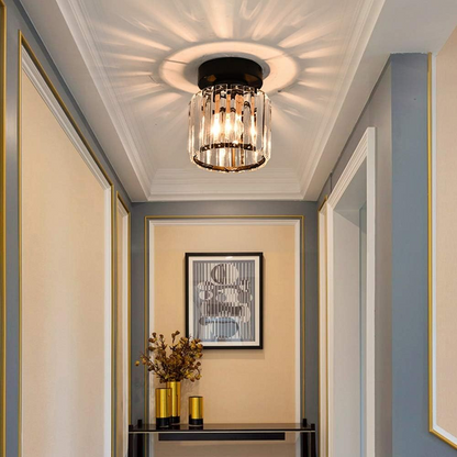Contemporary Crystal Ceiling Light – CrystalGlow