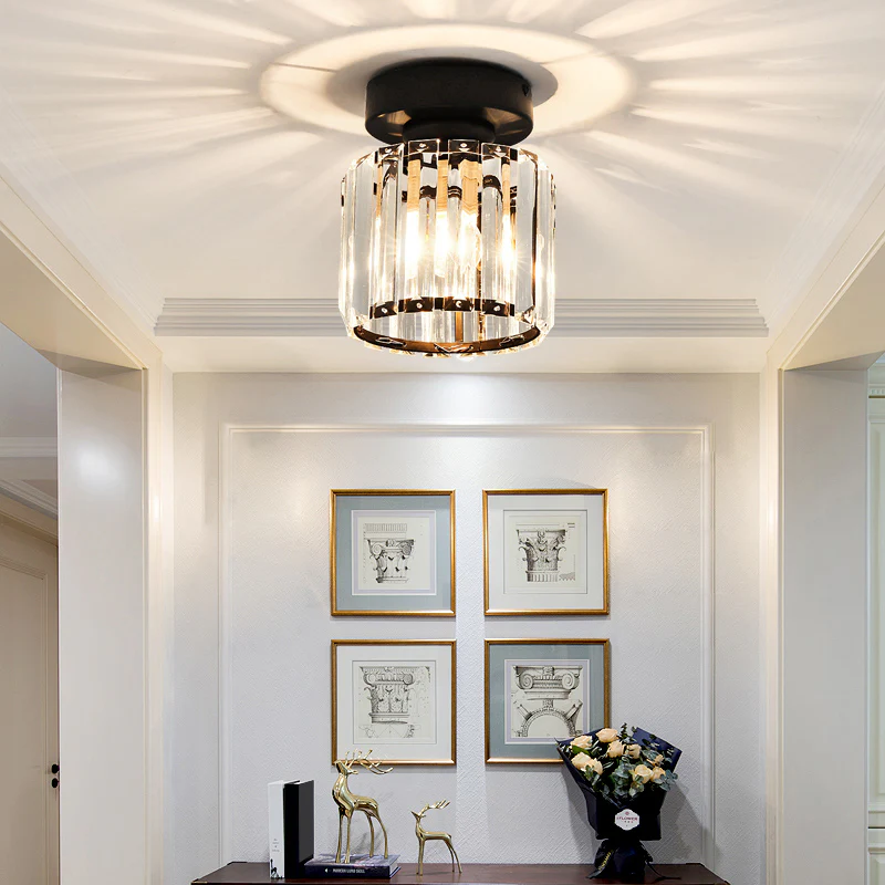 Contemporary Crystal Ceiling Light – CrystalGlow