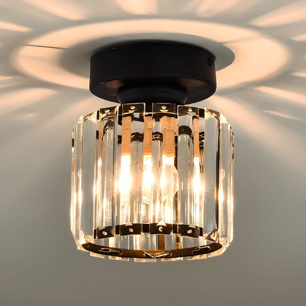 Contemporary Crystal Ceiling Light – CrystalGlow