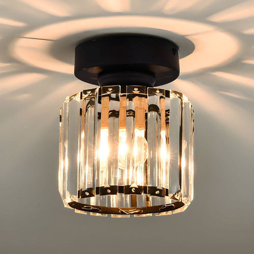 Contemporary Crystal Ceiling Light – CrystalGlow