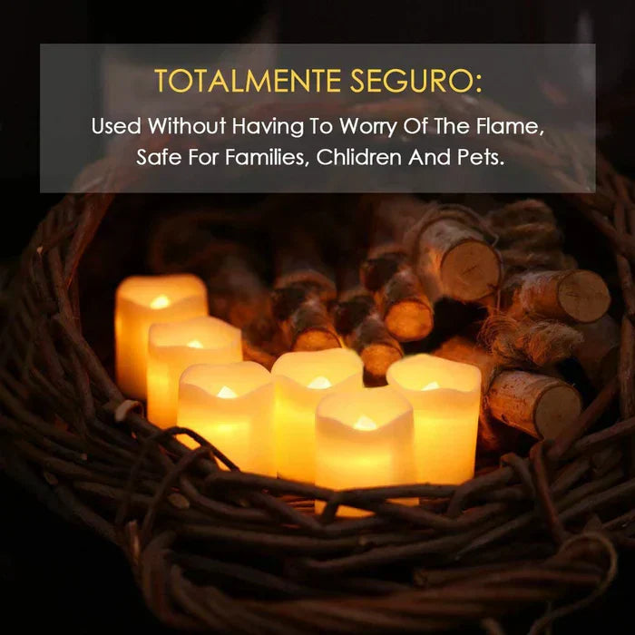 GlowFlicker - 24-Piece Flameless LED Candle Set