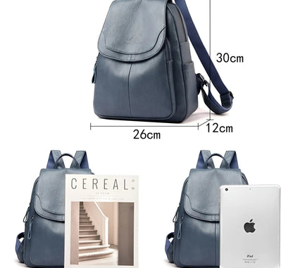 Isabella Classic Leather Backpack for Women