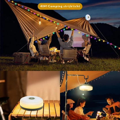 Versatile 4-in-1 Camping Lamp: Lantern, Power Bank, and 10m String Lights