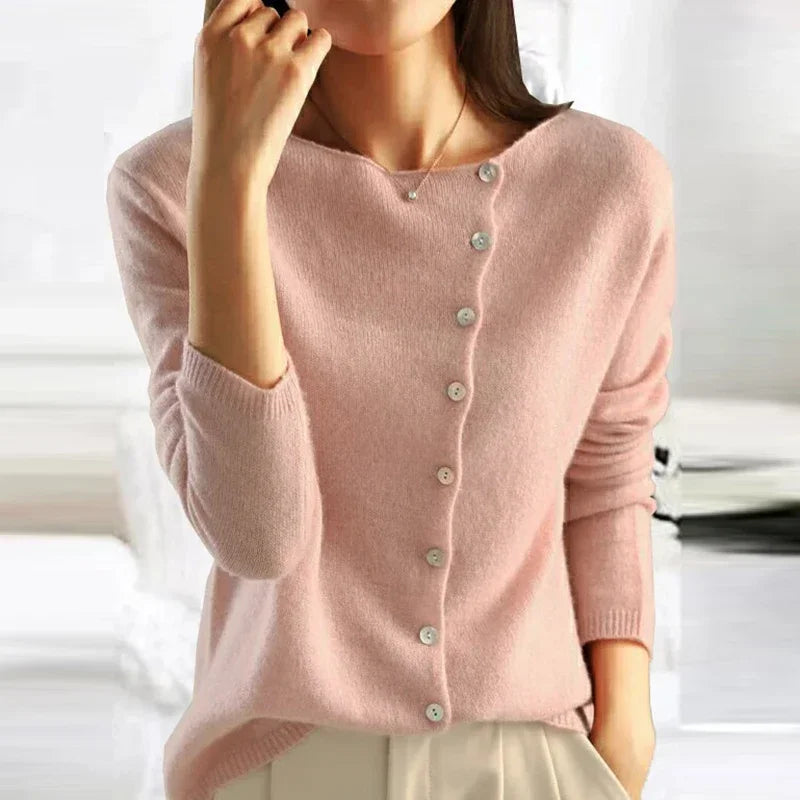 Lotte | Stylish Sweater with Trendy Button Detail