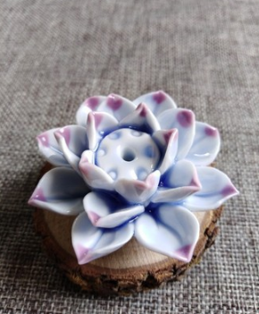 Elegant Lotus Blossom Incense Stand