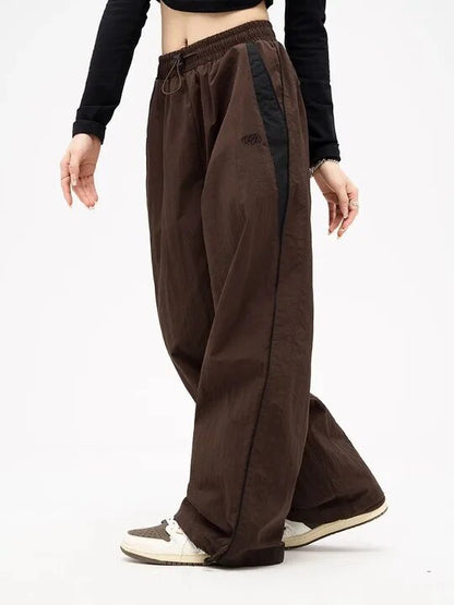 Lune | Retro-Style Wide Leg Trousers with Adjustable Drawstring