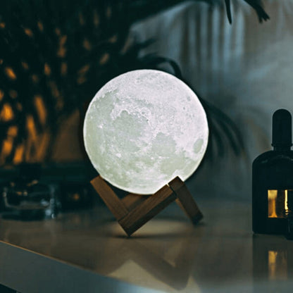 Natural Base Moon Lamp with Easy Touch Control