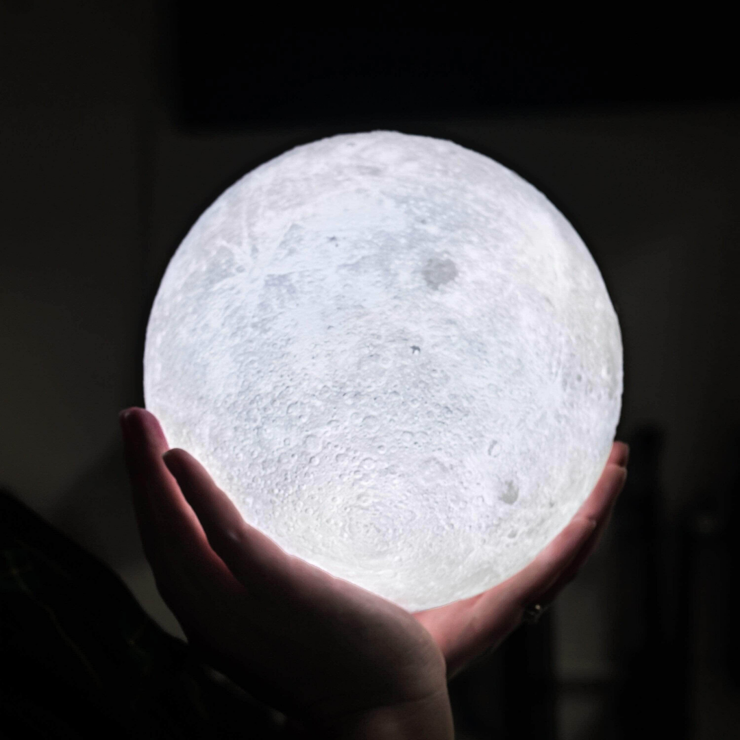 Natural Base Moon Lamp with Easy Touch Control