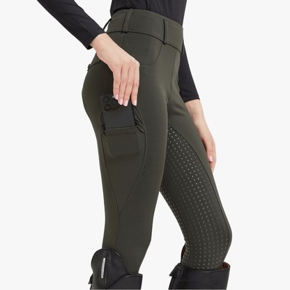 Mason Women's Silicone Grip Riding Breeches with Phone Pockets