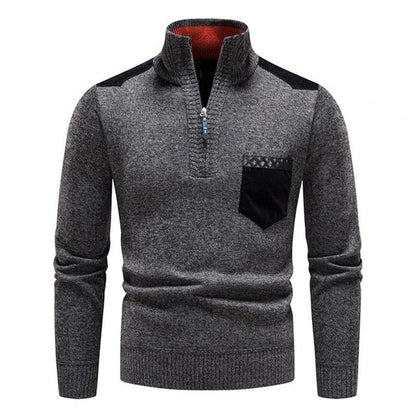 BELVA - Cozy Men's Winter Zip-Up Sweater