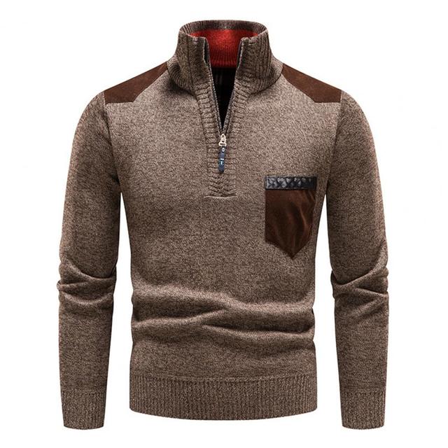 BELVA - Cozy Men's Winter Zip-Up Sweater
