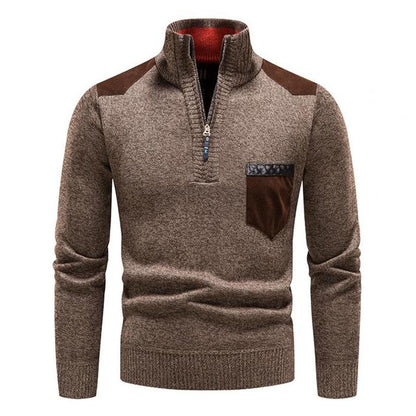 BELVA - Cozy Men's Winter Zip-Up Sweater