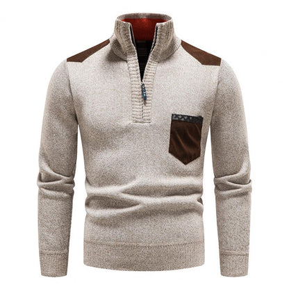 BELVA - Cozy Men's Winter Zip-Up Sweater