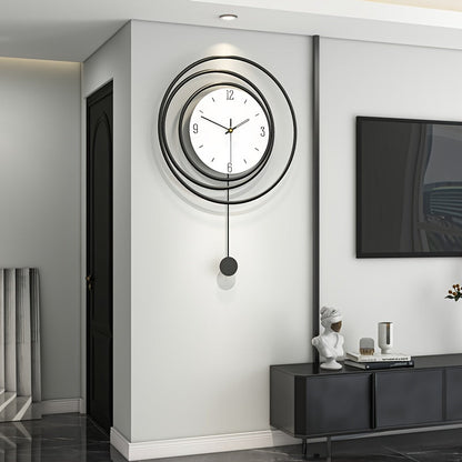 Chic Metal-Finished Clock