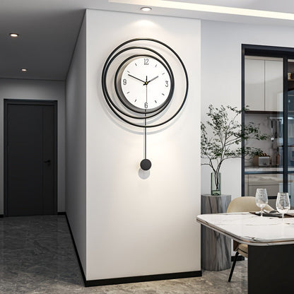 Chic Metal-Finished Clock