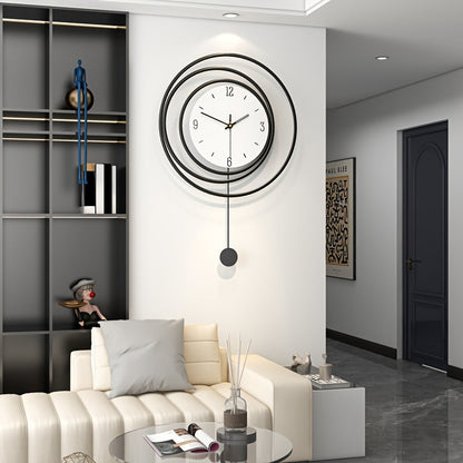 Chic Metal-Finished Clock