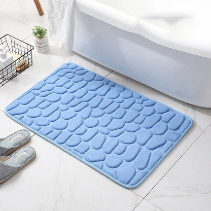 CobbleMat | Non-Slip PVC Bath Mat with Pebble Texture - Quick-Drying, Soft, and Durable for Your Bathroom