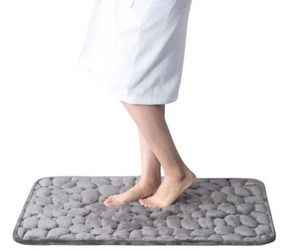 CobbleMat | Non-Slip PVC Bath Mat with Pebble Texture - Quick-Drying, Soft, and Durable for Your Bathroom