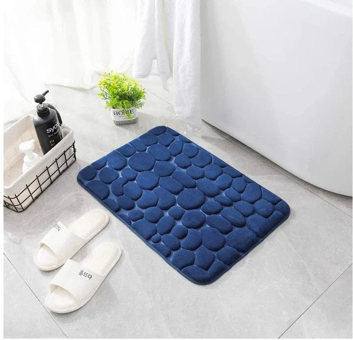 CobbleMat | Non-Slip PVC Bath Mat with Pebble Texture - Quick-Drying, Soft, and Durable for Your Bathroom