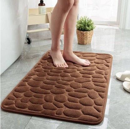 CobbleMat | Non-Slip PVC Bath Mat with Pebble Texture - Quick-Drying, Soft, and Durable for Your Bathroom