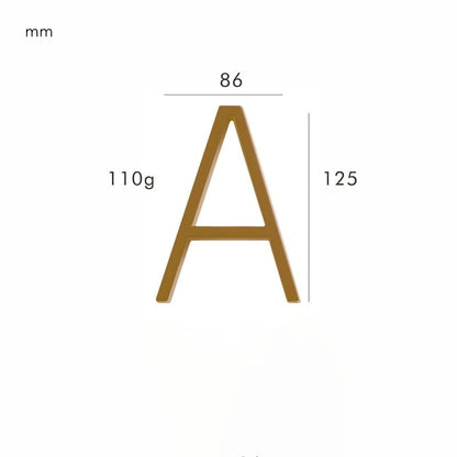 Satin Finish Brass House Numbers – Classic Elegance