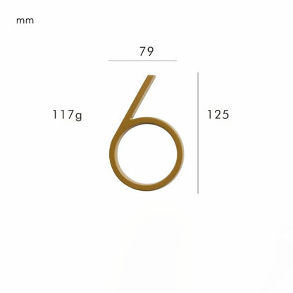 Satin Finish Brass House Numbers – Classic Elegance