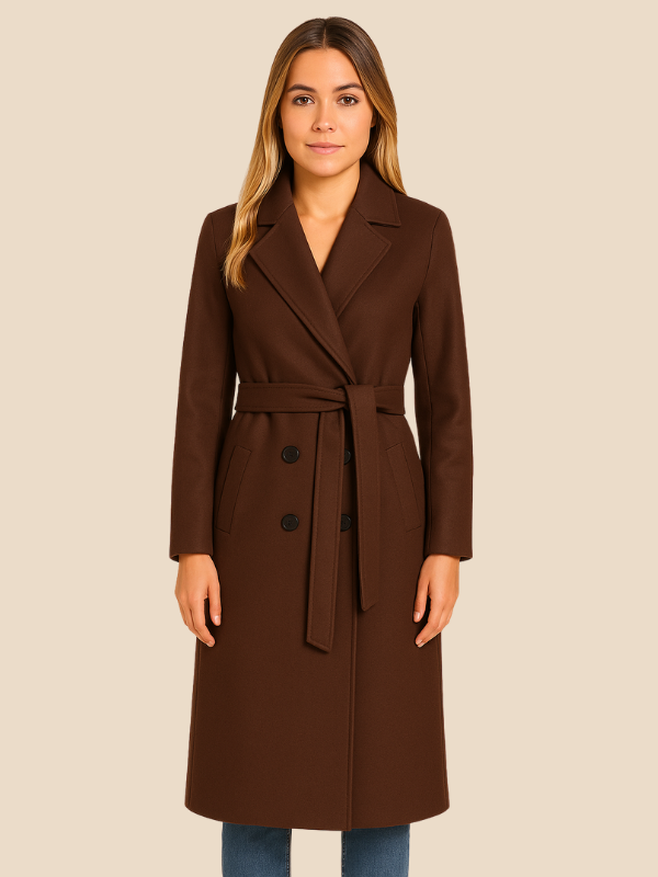 Rose | Women's Classic Double-Breasted Wool Coat