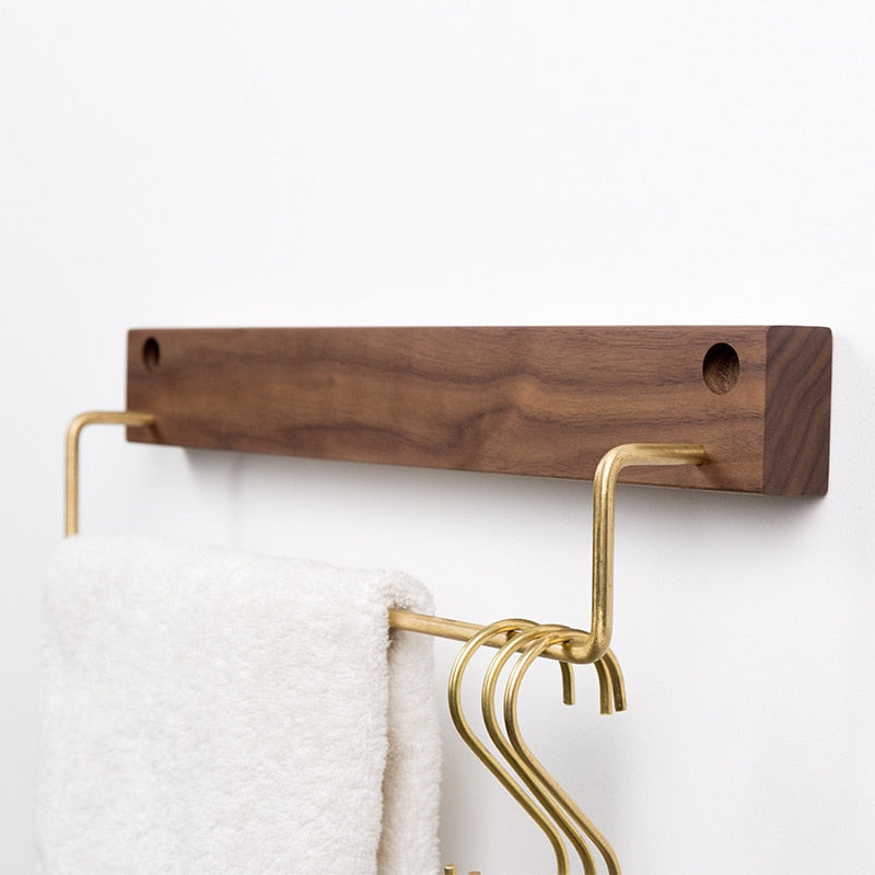 TowelCrest | Stylish Wooden Towel Rack, Contemporary Wall-Mounted Bathroom Organizer
