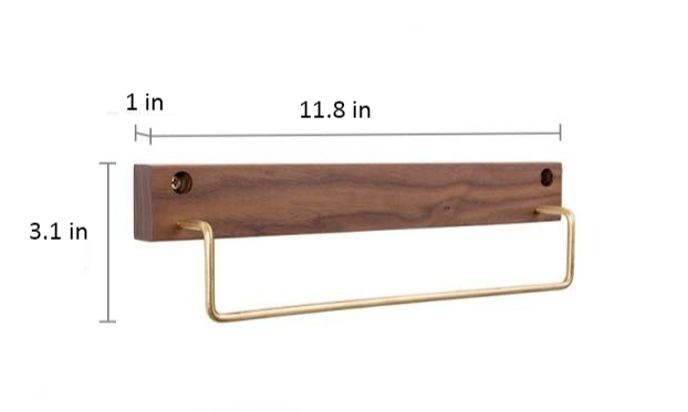 TowelCrest | Stylish Wooden Towel Rack, Contemporary Wall-Mounted Bathroom Organizer