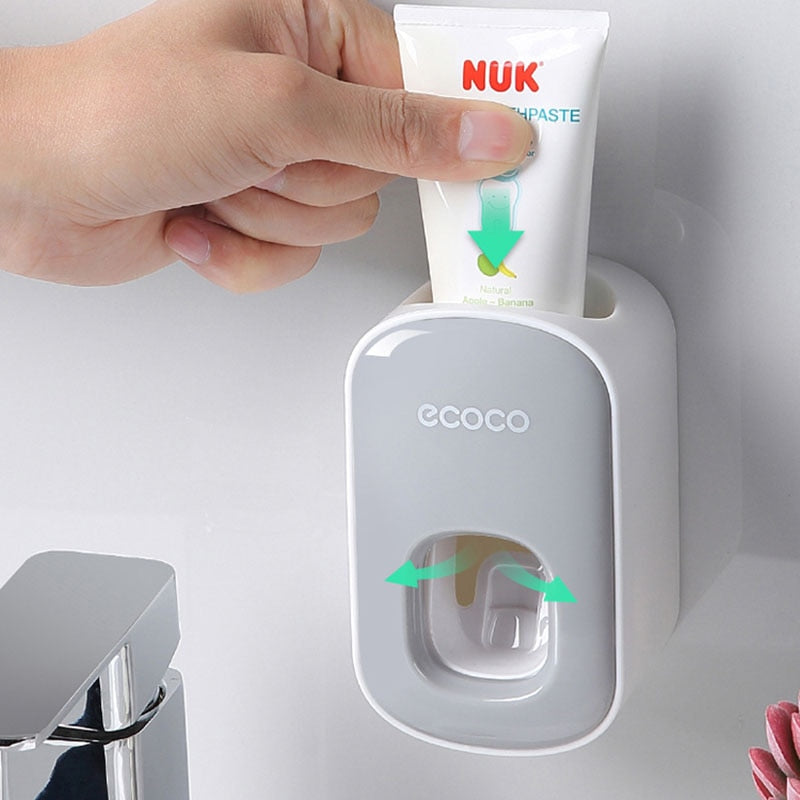 SmartSqueeze | Hands-Free Wall-Mounted Automatic Toothpaste Dispenser with Built-In Squeezer