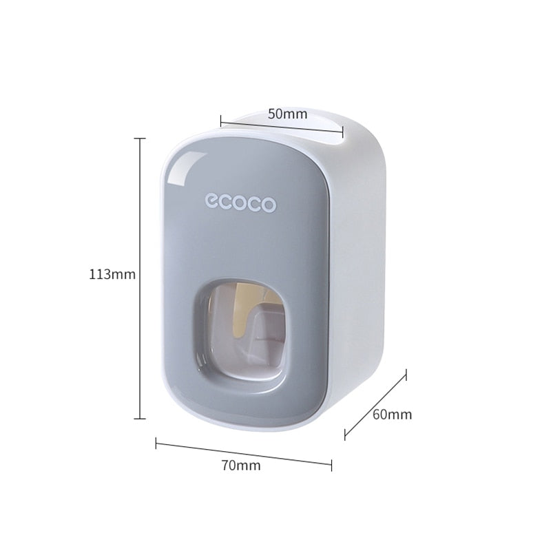 SmartSqueeze | Hands-Free Wall-Mounted Automatic Toothpaste Dispenser with Built-In Squeezer