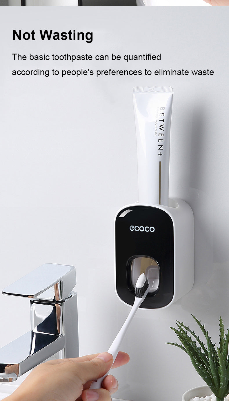 SmartSqueeze | Hands-Free Wall-Mounted Automatic Toothpaste Dispenser with Built-In Squeezer