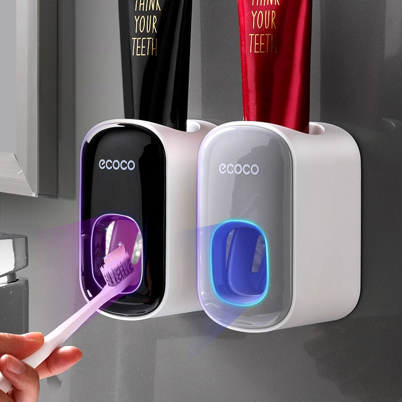 SmartSqueeze | Hands-Free Wall-Mounted Automatic Toothpaste Dispenser with Built-In Squeezer