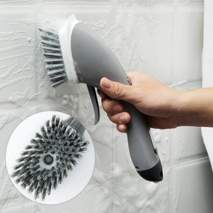ScrubEase | Versatile Cleaning Brush with Built-in Liquid Dispenser for Kitchen and Bathroom