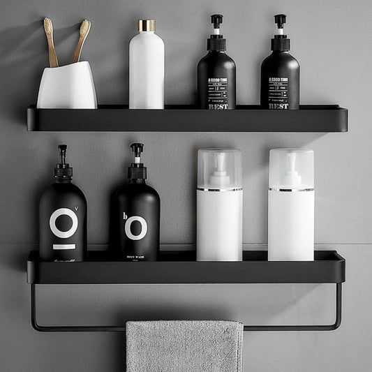 SleekShelf | Stylish Wall-Mounted Shower Organizer – No Drilling Required