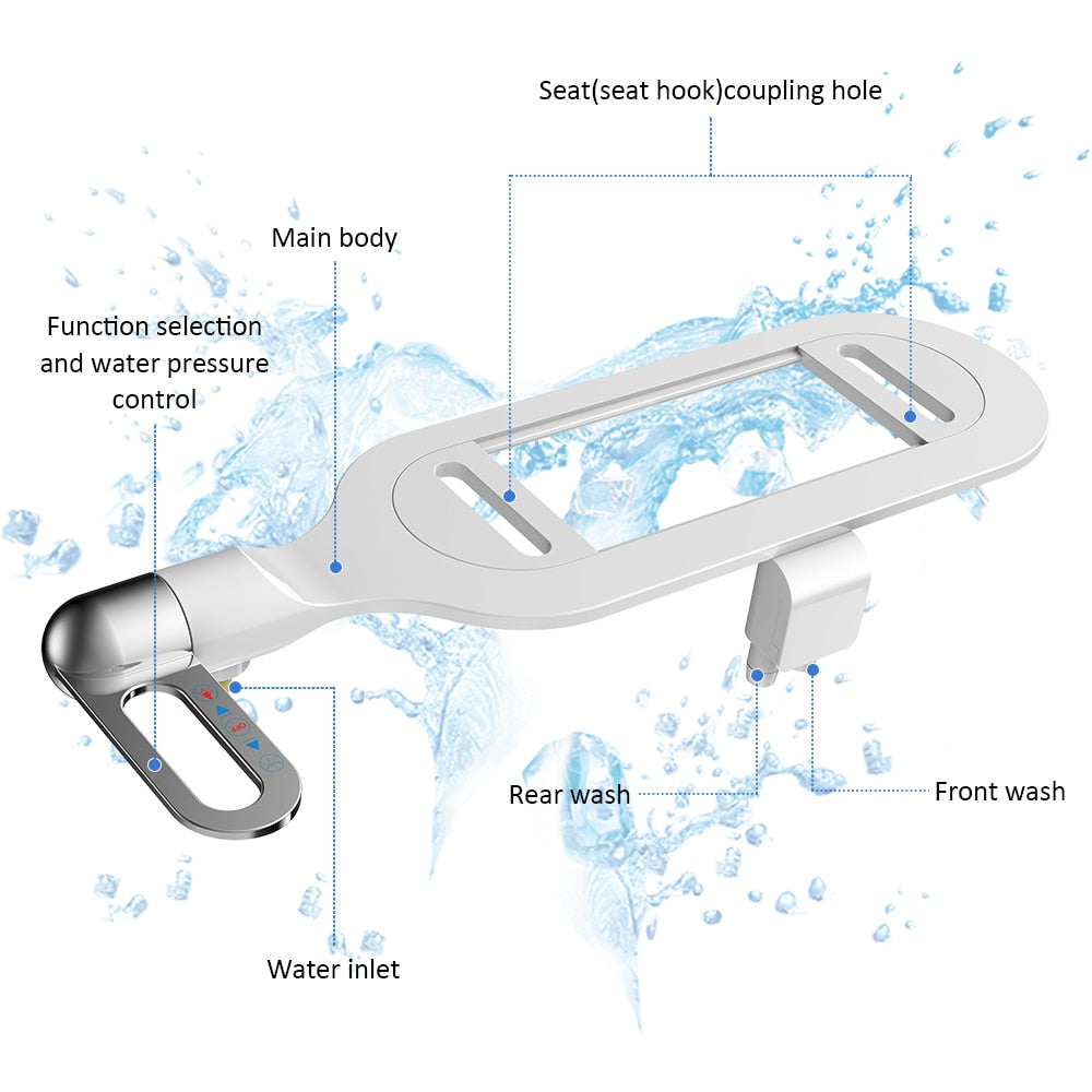CleanJet | Slim Adjustable Water Bidet - Compact, Eco-Friendly, Effortless Installation